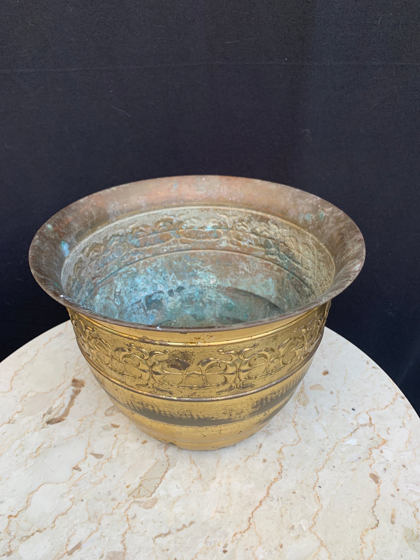 Vintage Brass Coloured Planter