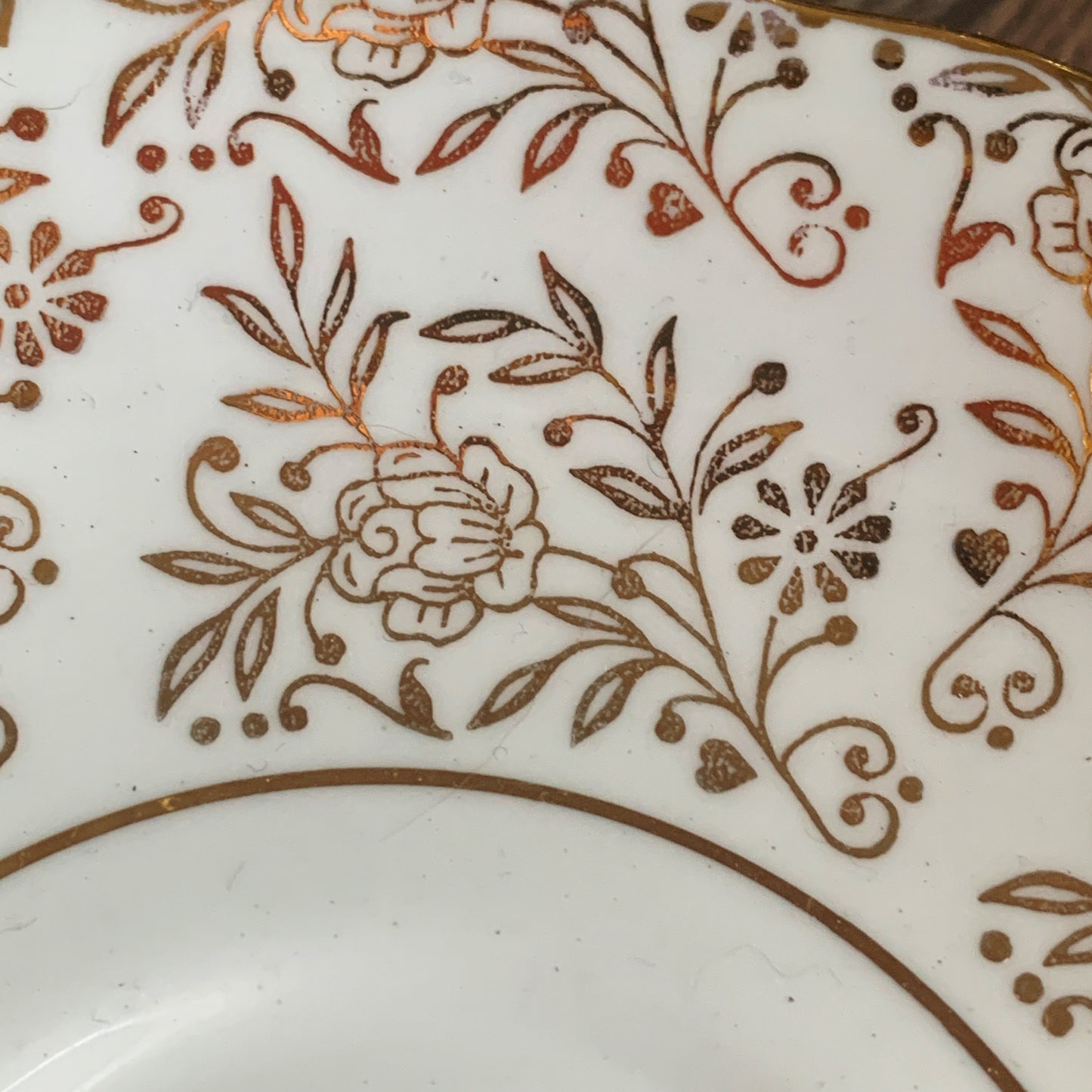 Golden Floral Vintage Queen Anne Teacup and Saucer, Slightly Mis Matched Tea Cup