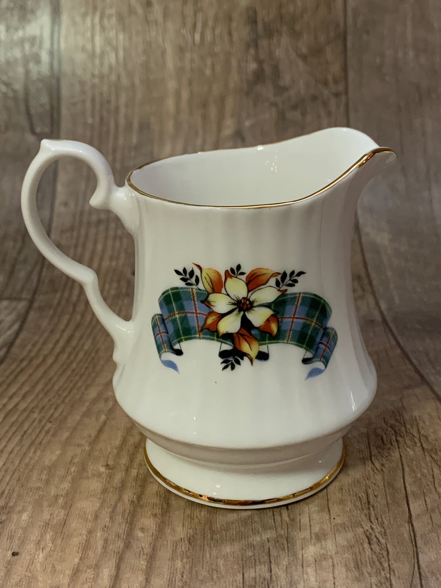 Vintage China Cream and Sugar set Prince China British Columbia Tartan
