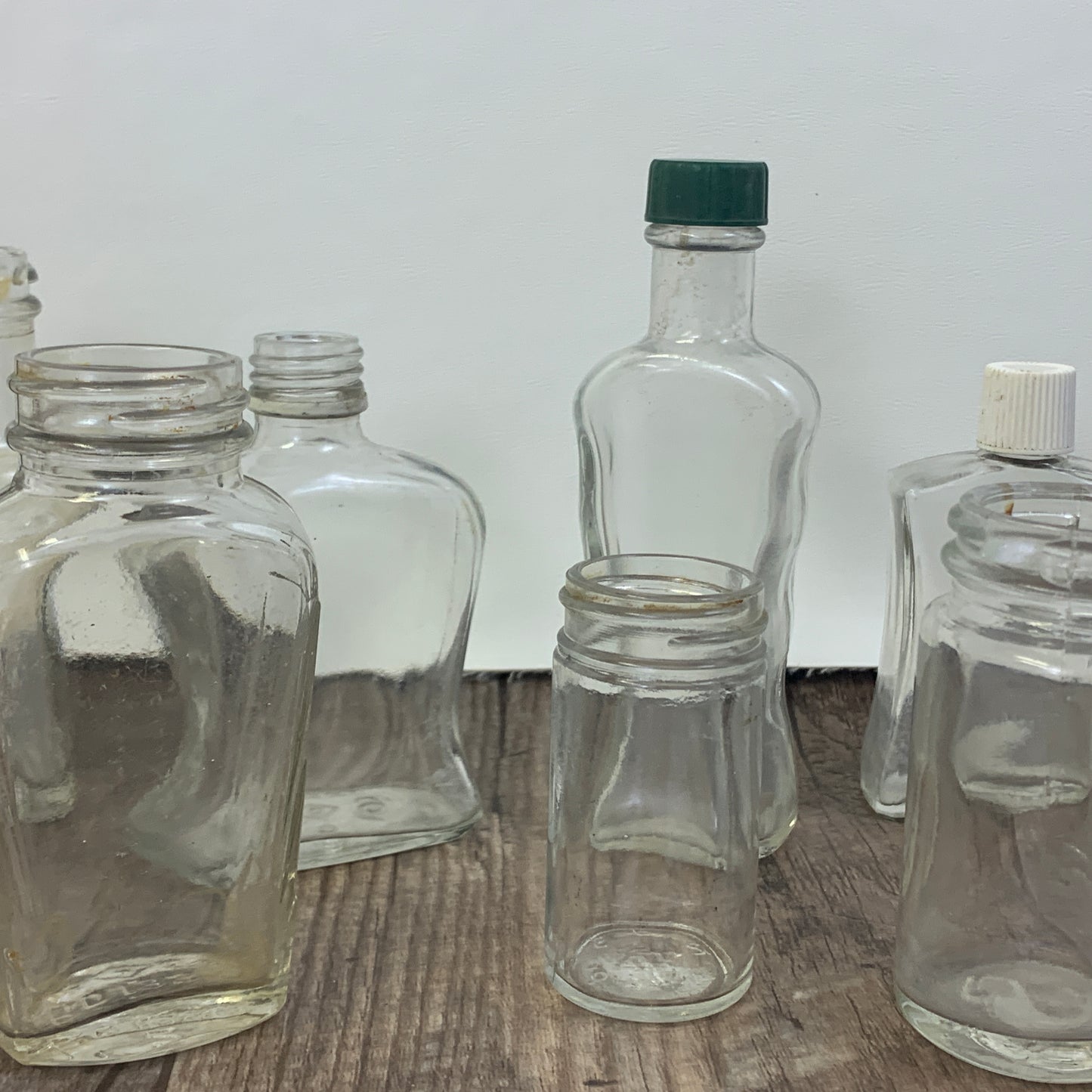 Vintage Bottles Instant Collection Set of 9 Vintage Farmhouse Collectible Bottles Apothecary Bottles