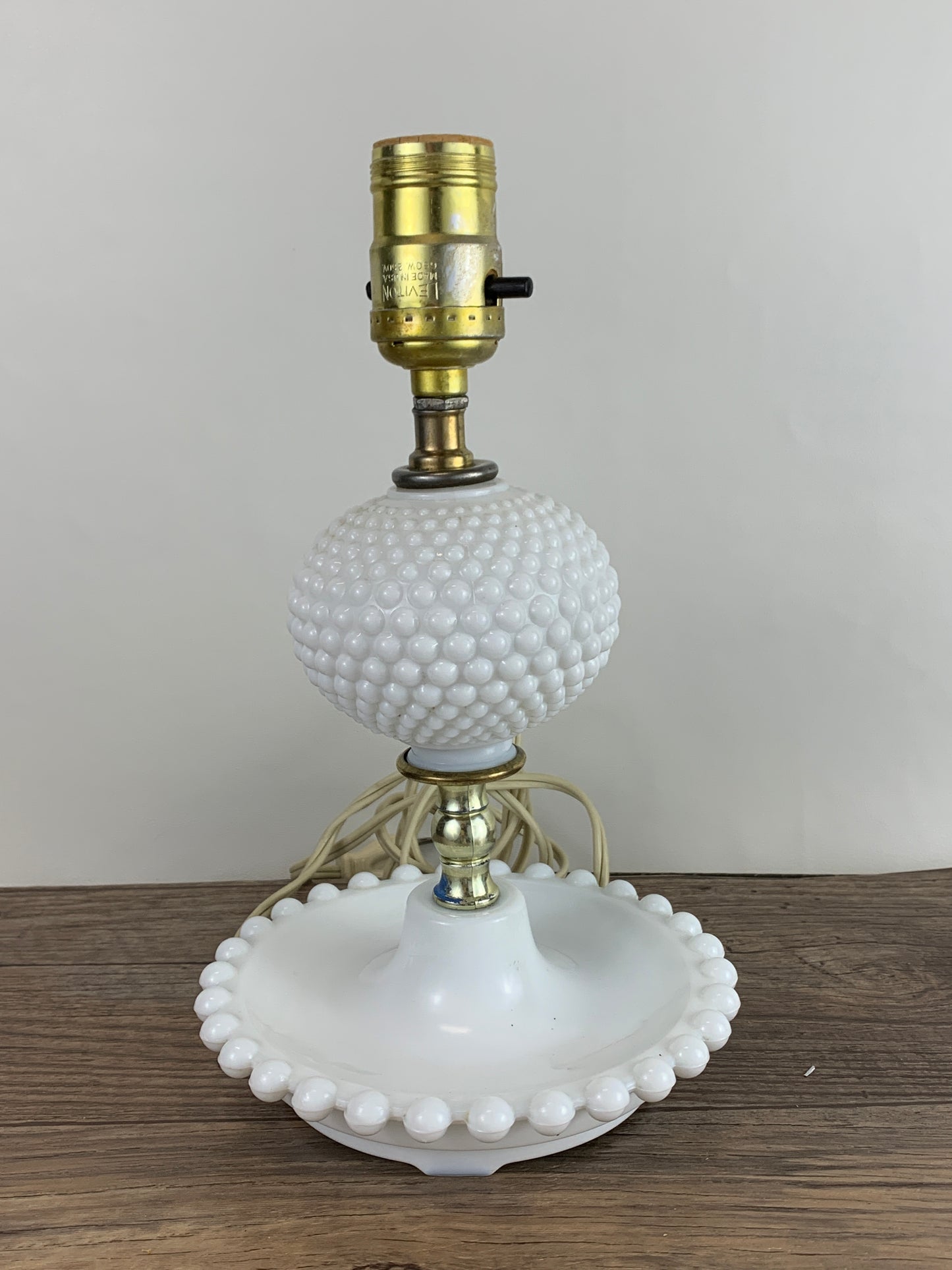 Vintage Milk Glass Table Lamp Hobnail Milk Glass Vintage Home Decor