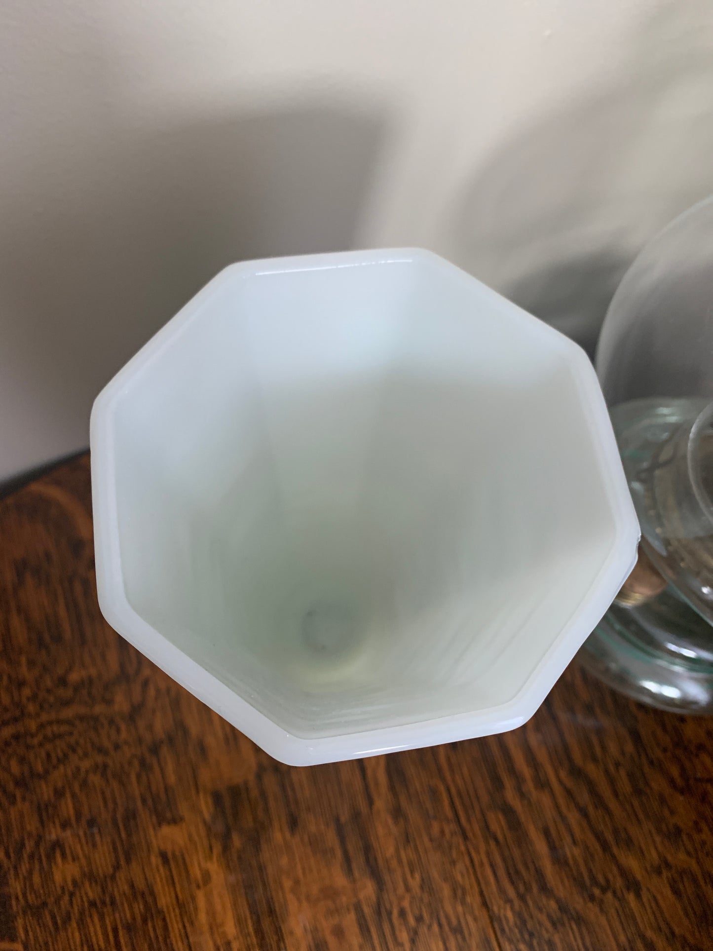 Milk Glass Vase with Raised Grape Pattern Vintage Farmhouse Milk Glass Tall Vase