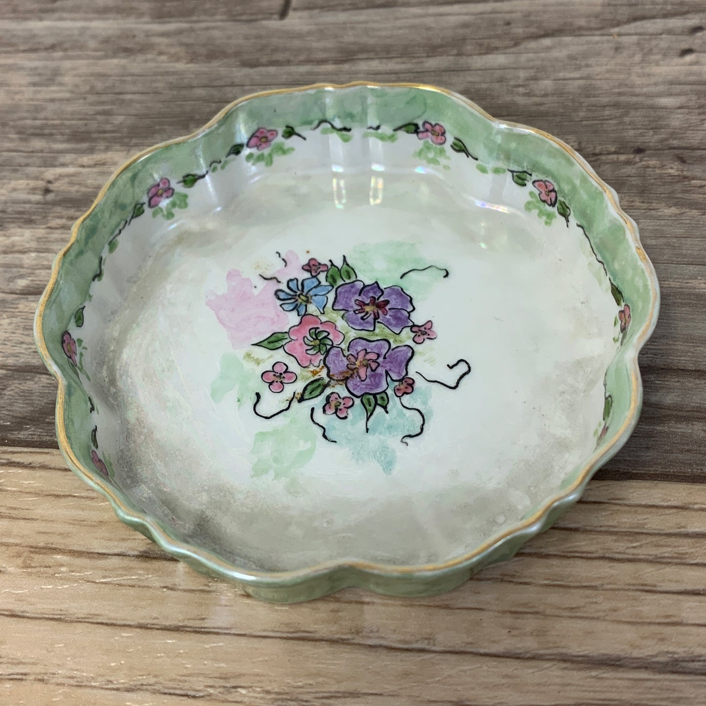 Noritake Hand-Painted Lusterware Dish