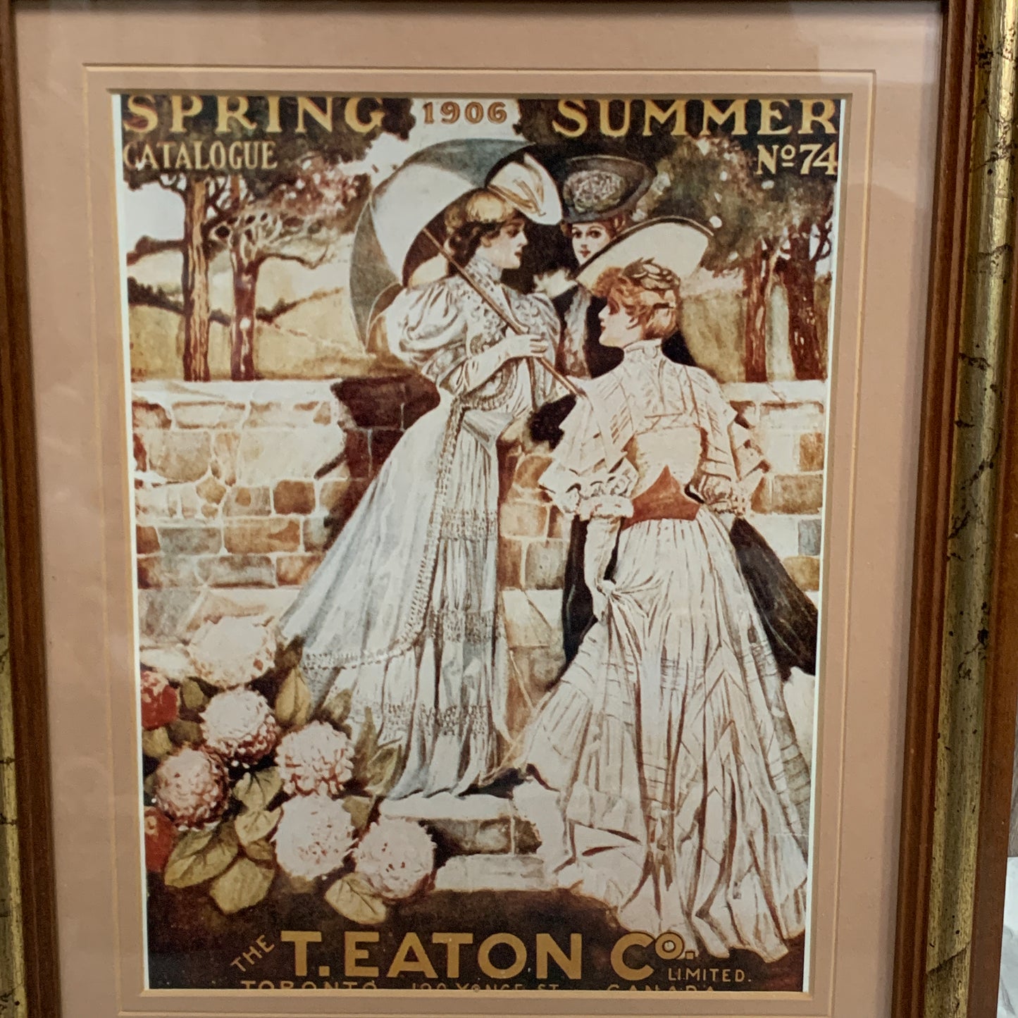 Framed Vintage Print Eaton's Catalogue Cover Spring Summer 1906