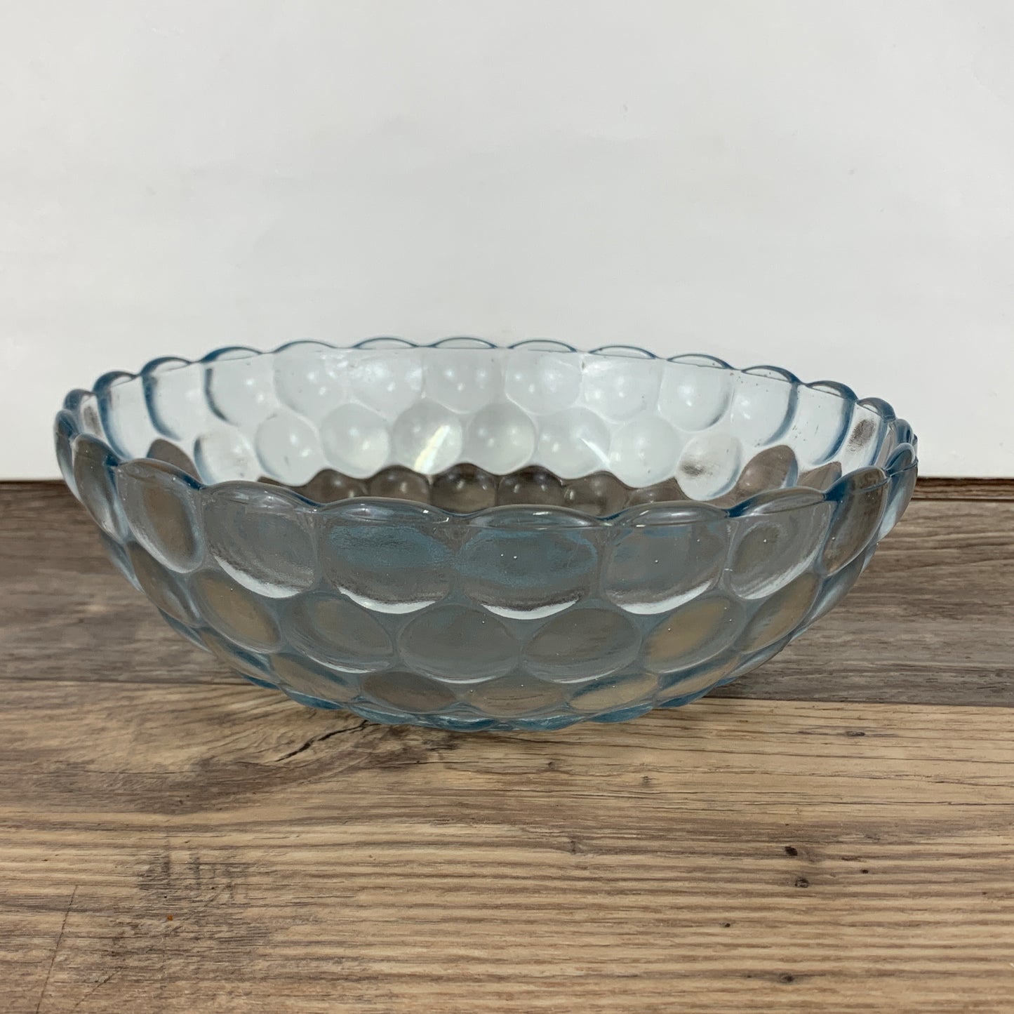 Vintage Anchor Hocking Bule Bubble Pattern 8.25" Vegetable Bowl