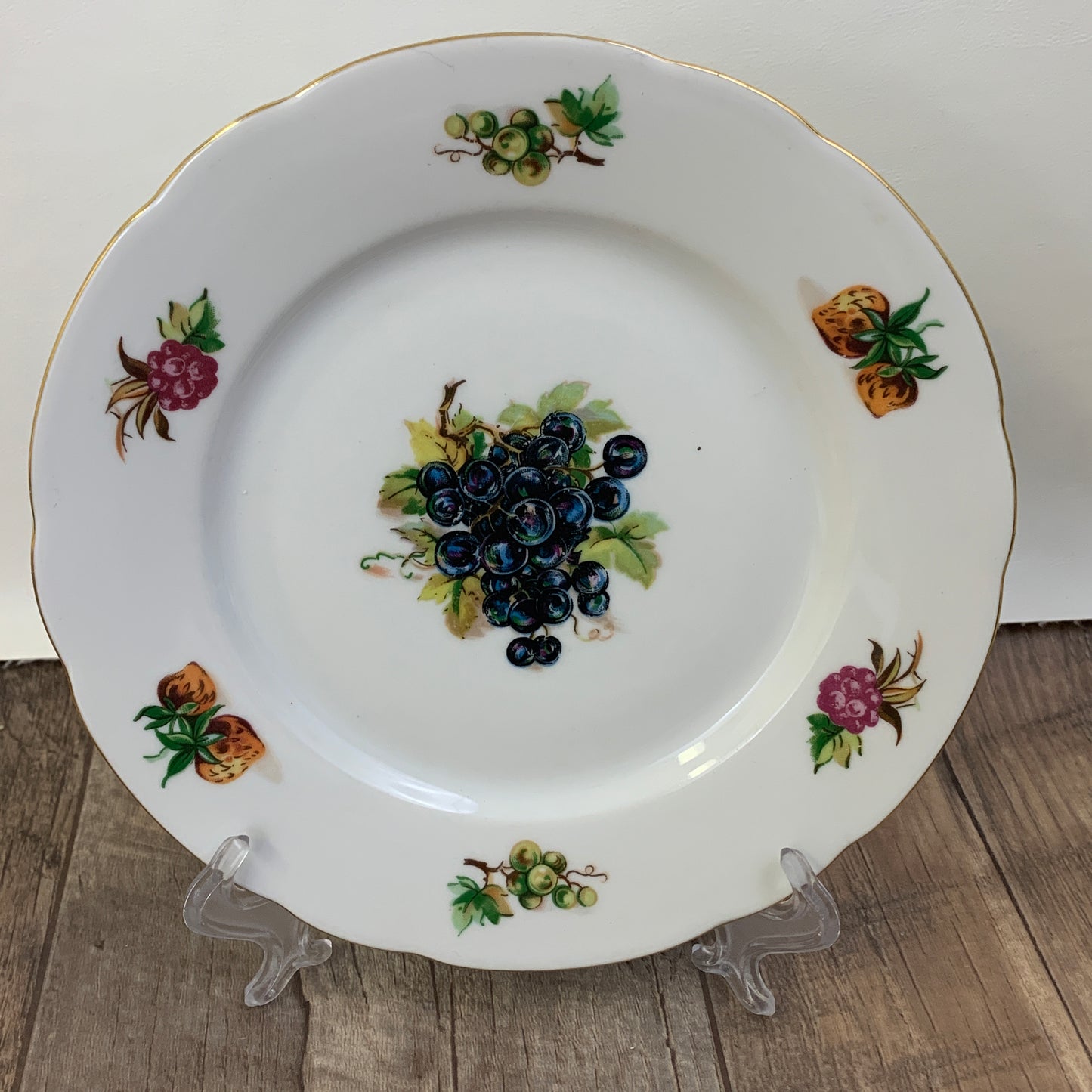 Set of 3 Vintage China Plates, Salad Plates, Dessert Plates Made in Czechoslovakia