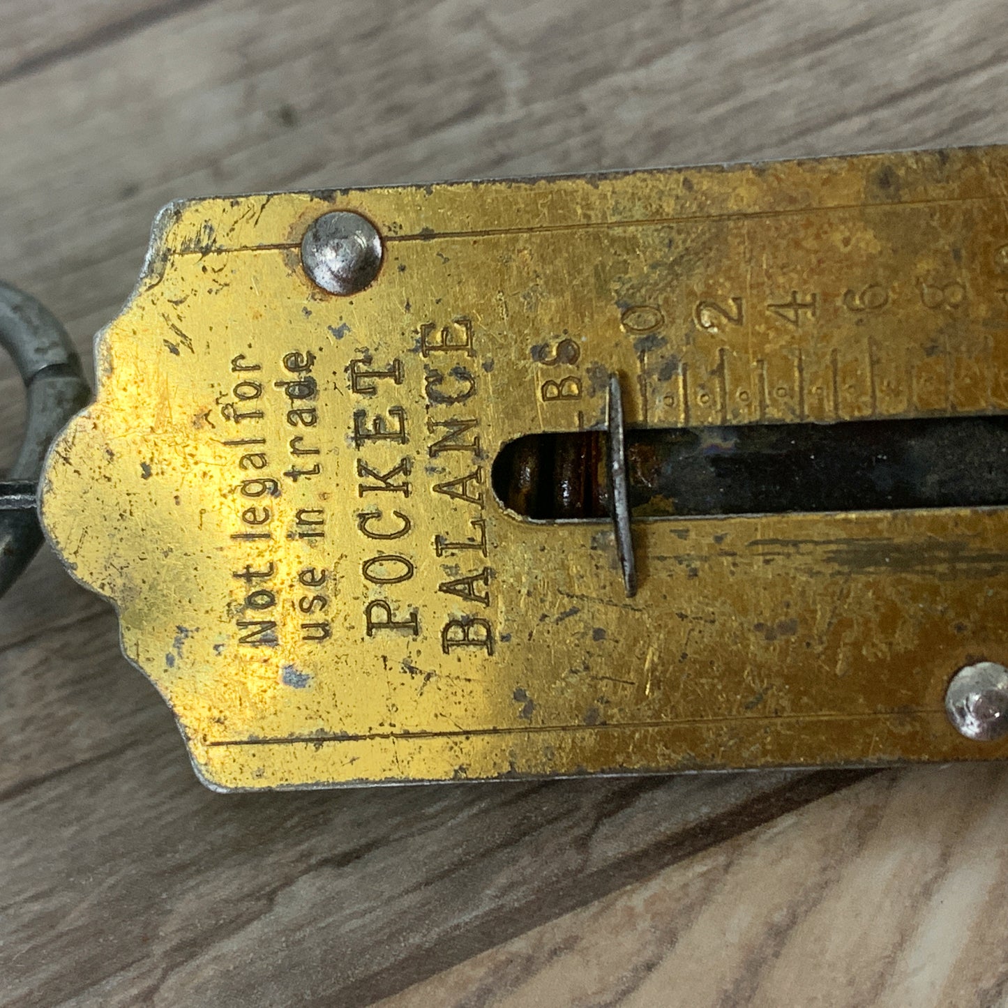 Vintage Pocket Scale, Metal Hanging Scale