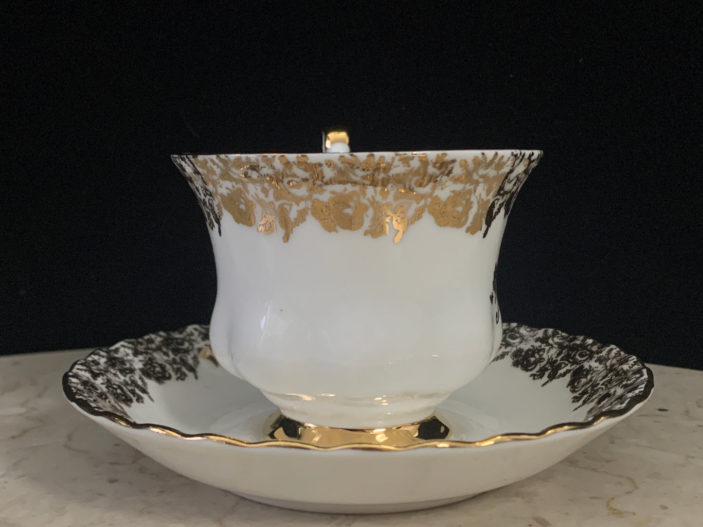 Royal Albert Mother Gold Filigree Vintage Tea Cup and Saucer Gift for Mom