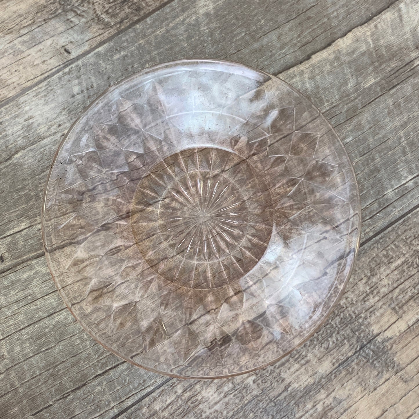 Pink Depression Glass Windsor Diamond Bread Plates 6" Jeanette Glass Company