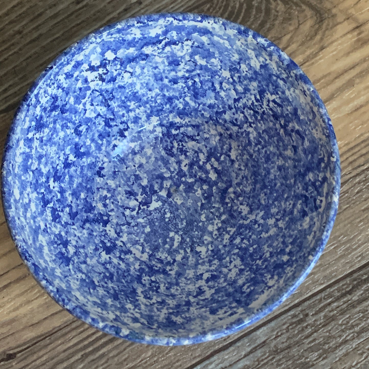 Small Blue and White Signed Pottery Bowl Vintage Farmhouse Decor Small Pottery Bowl