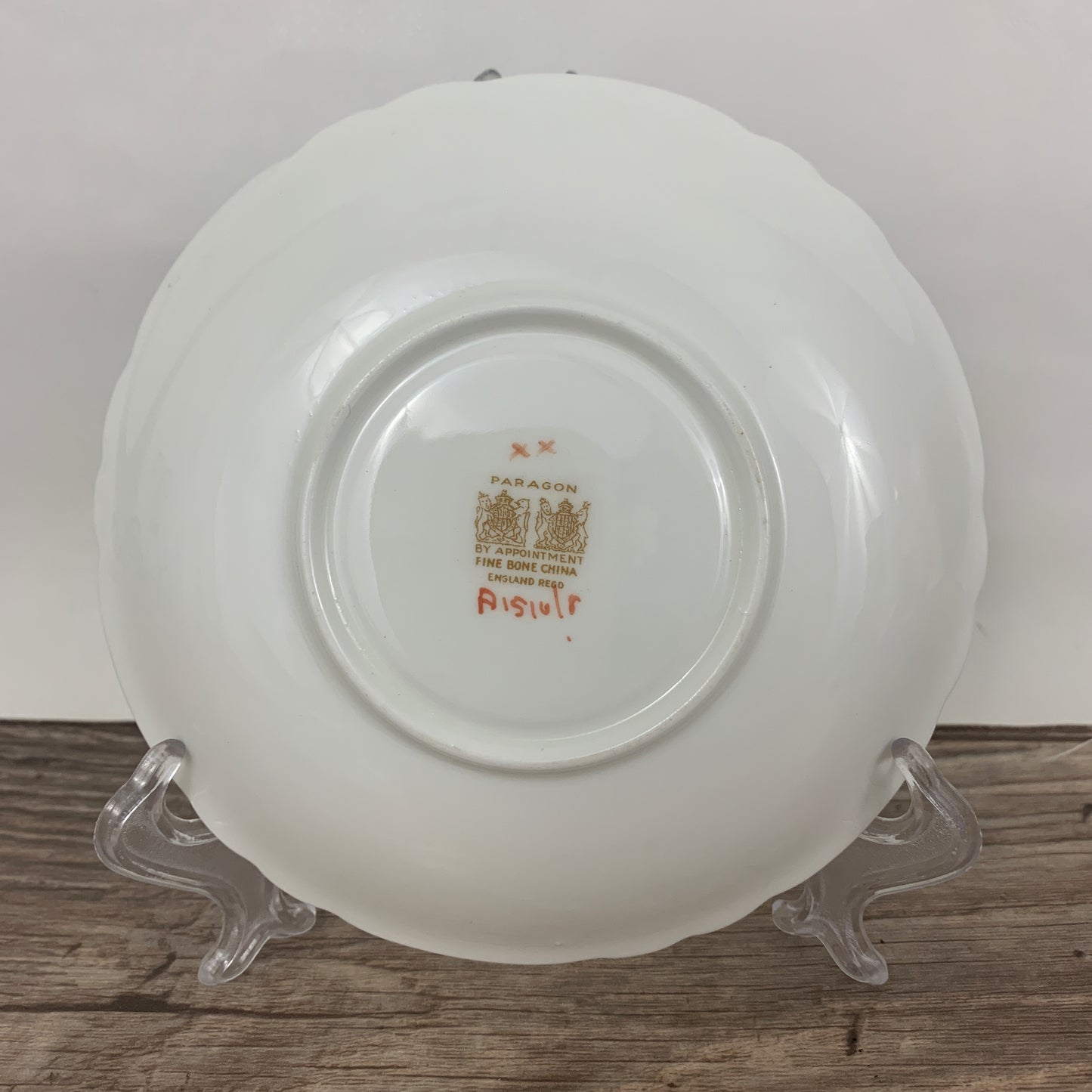 Vintage Paragon Teacup, White and Mint Green Double Warrant English Tea Cup
