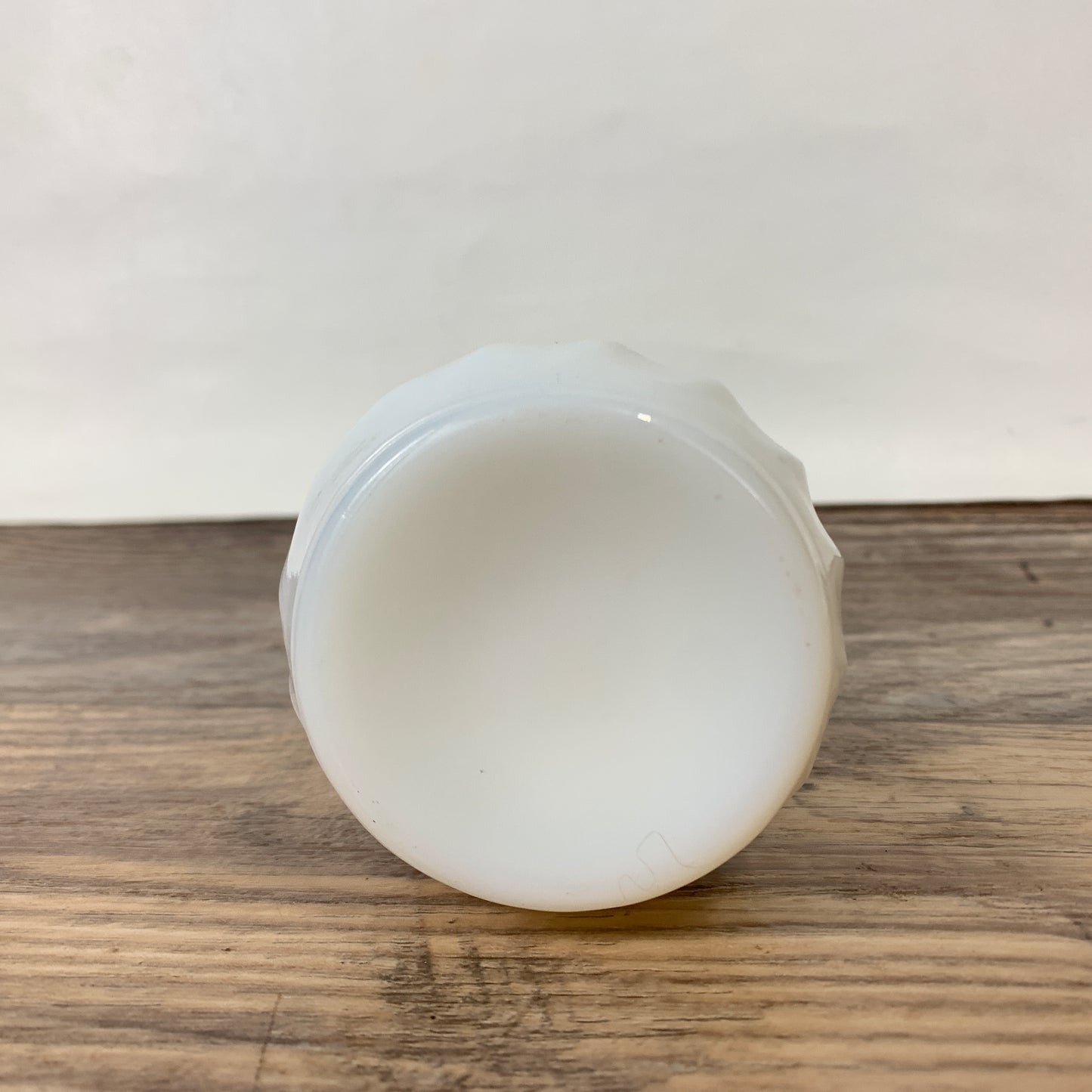 Milk Glass Bud Vase with Swirl Pattern