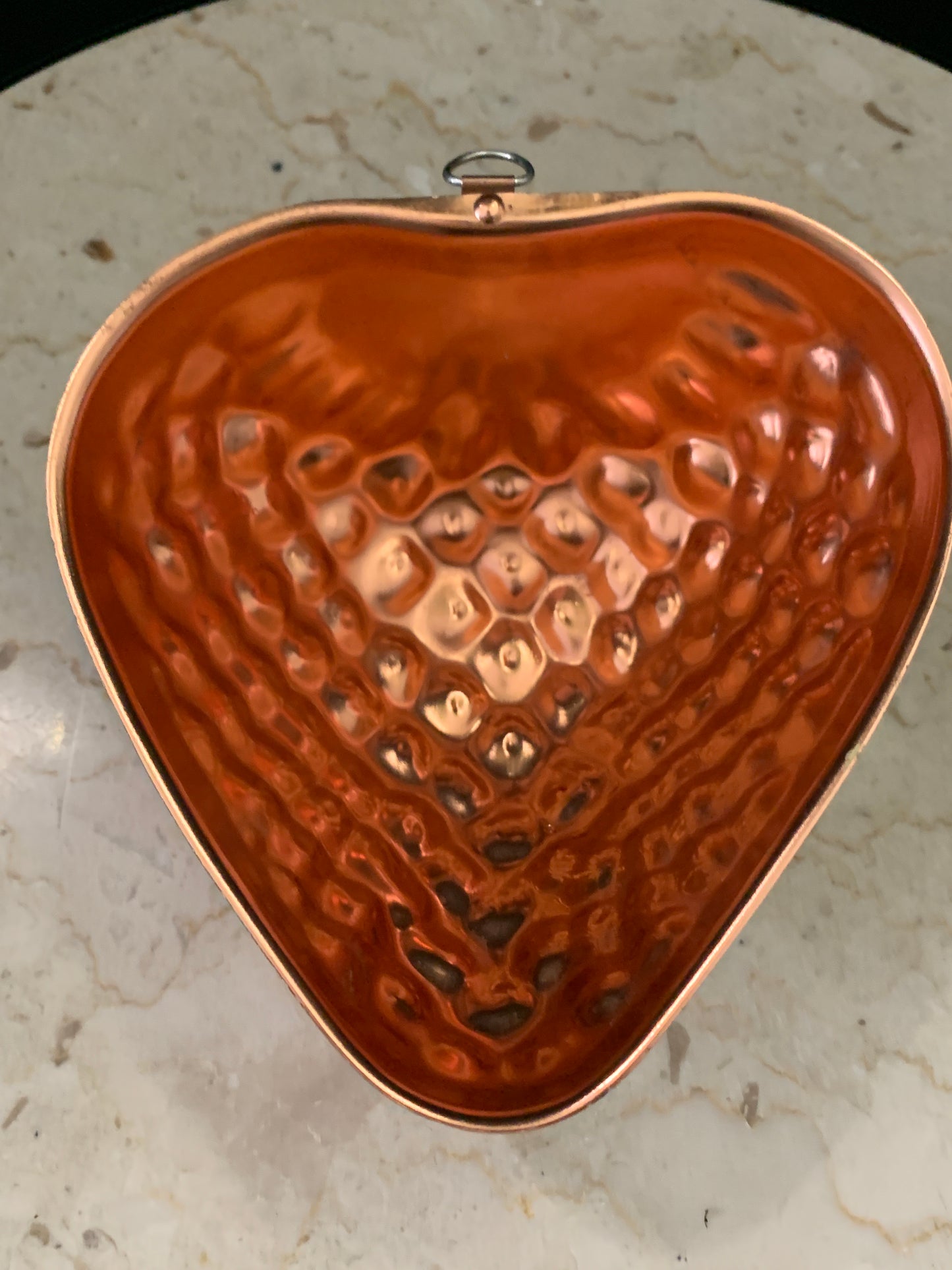 Vintage Copper Jelly Mould Made in the USA Strawberry Shaped Jelly Mold