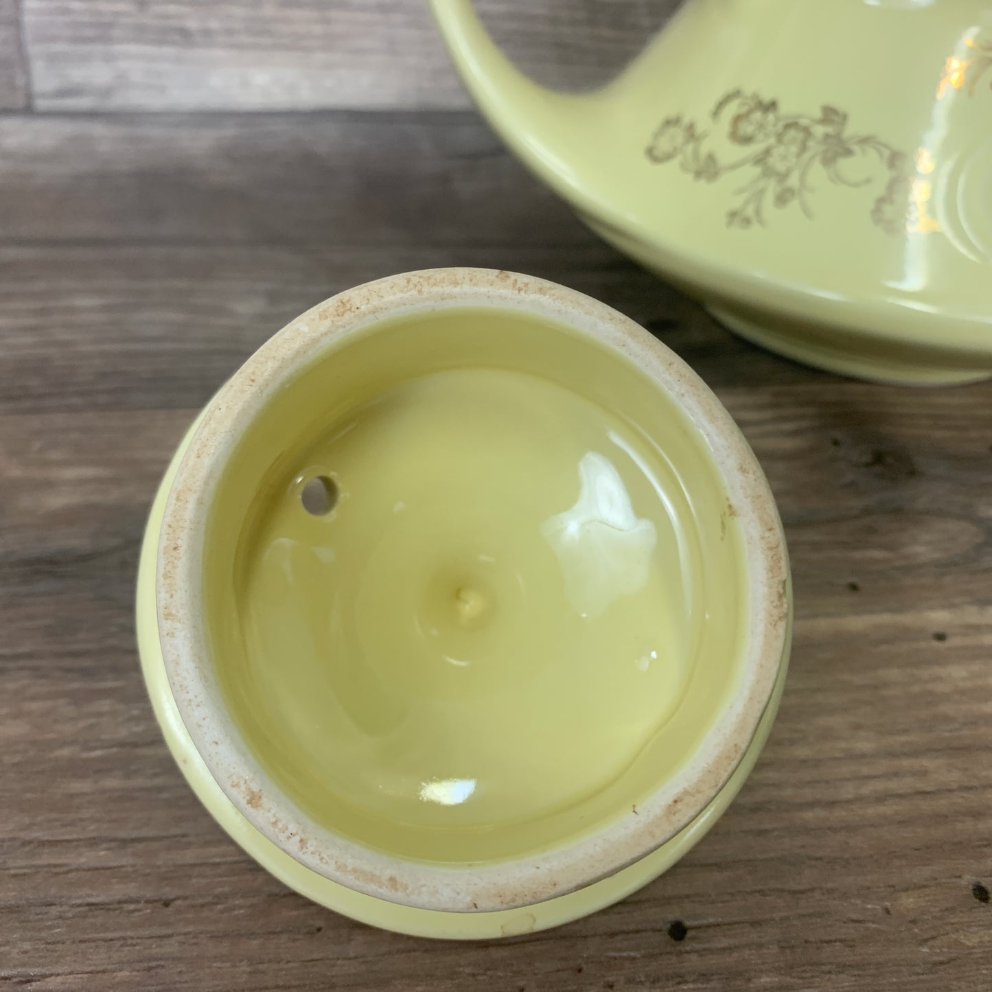Yellow Tea Set, Vintage Teapot, Creamer, and Sugar Bowl