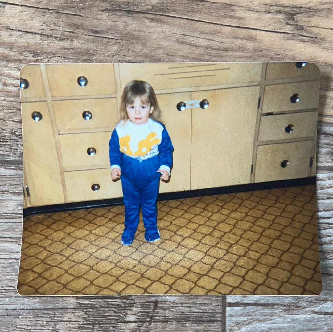Child in Kitchen 1 Vintage Photograph Scrapbooking Supply Vintage Photograph