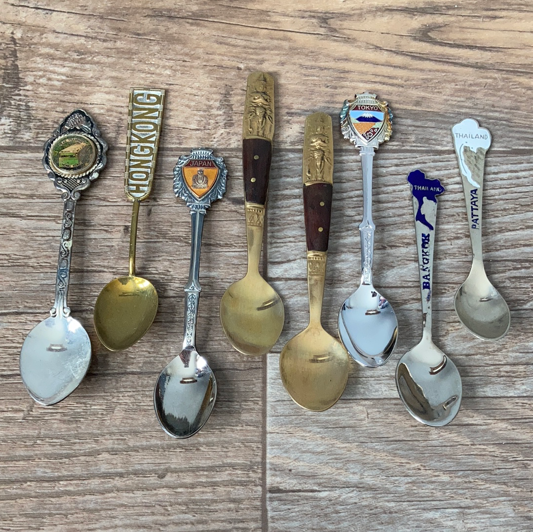 8 Asia Collectible Souvenir Spoons