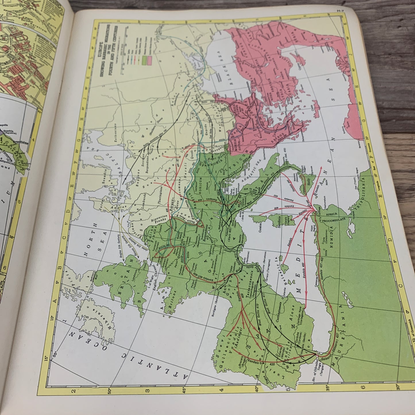 Hammond's Historical Atlas 1957 Vintage School Atlas of Historical Maps