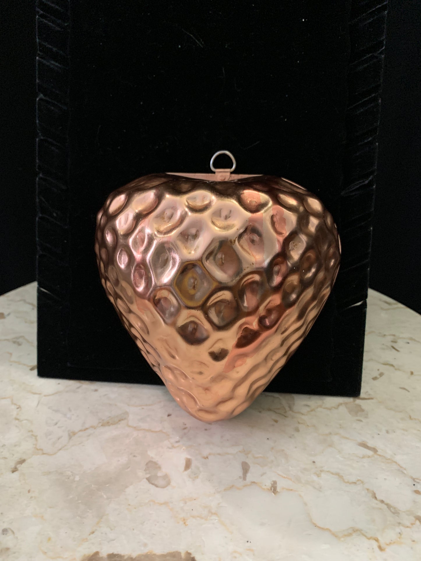 Vintage Copper Jelly Mould Made in the USA Strawberry Shaped Jelly Mold