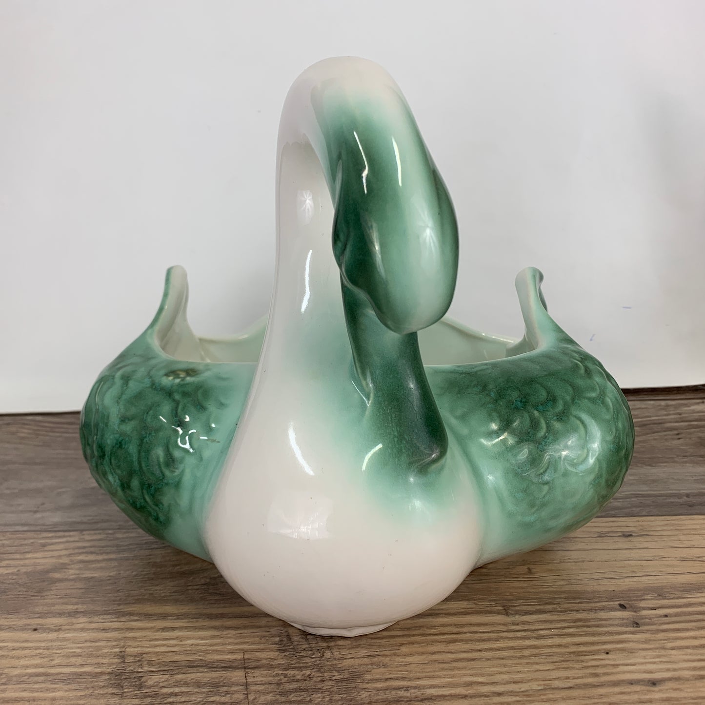 Large Swan Shaped Ceramic Planter, Ceramic Swan Planter Vintage Home Decor Swan Planter