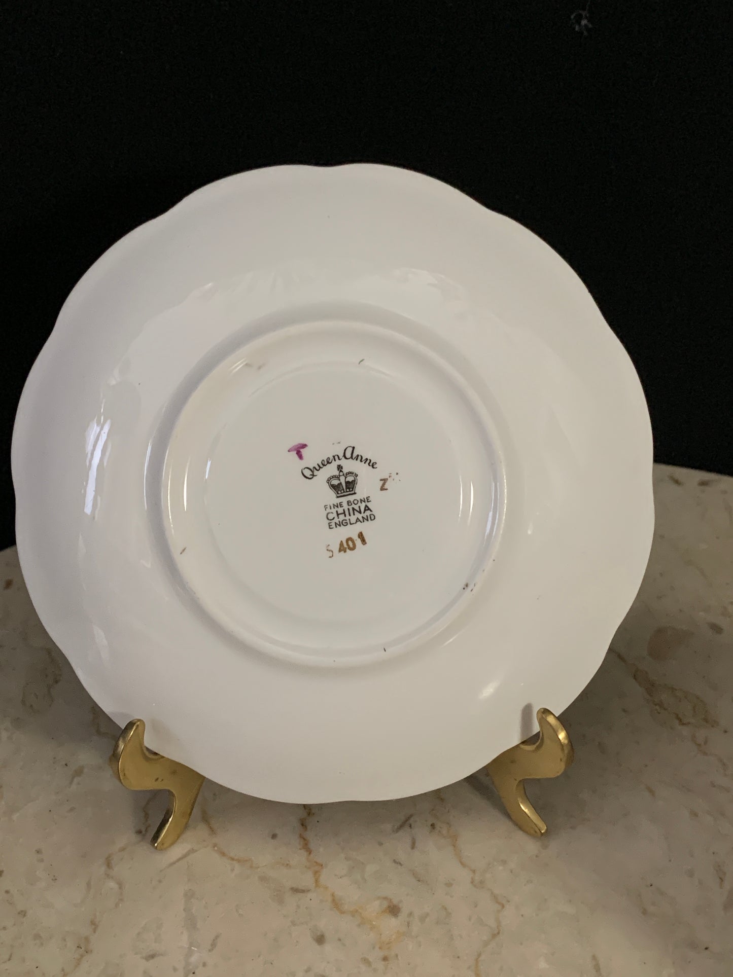 Vintage Tea Cup with Violets Purple Floral Queen Ann Teacup