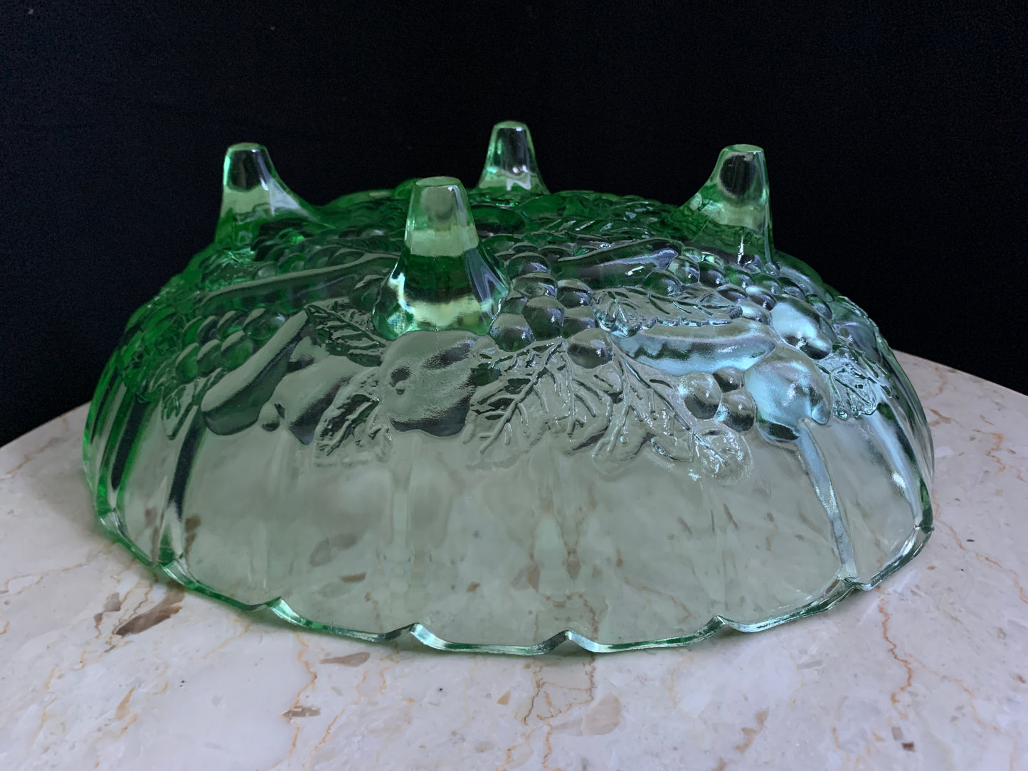 Indiana Glass Vintage Green Fruit Bowl