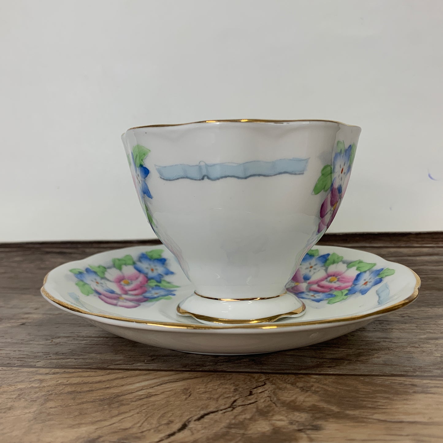 Antique Royal Albert Hand Painted Teacup and Saucer Set