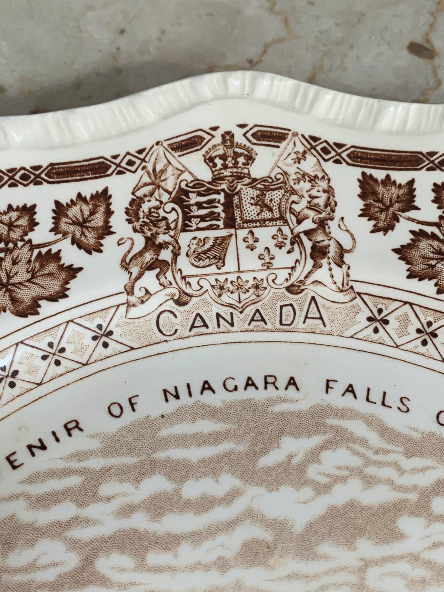 Vintage Ironstone Niagara Falls Travel Souvenir Plate