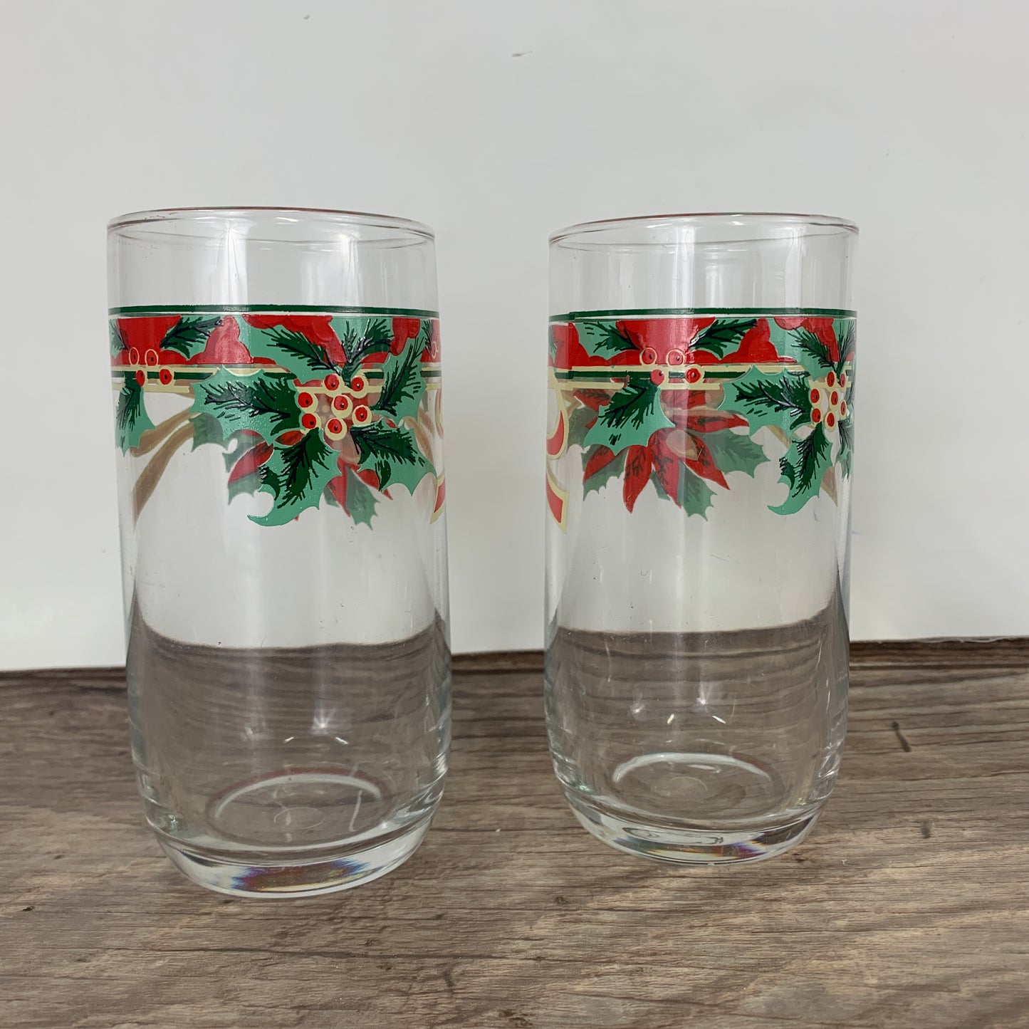 Set of 4 Christmas Tall Drinking Glasses