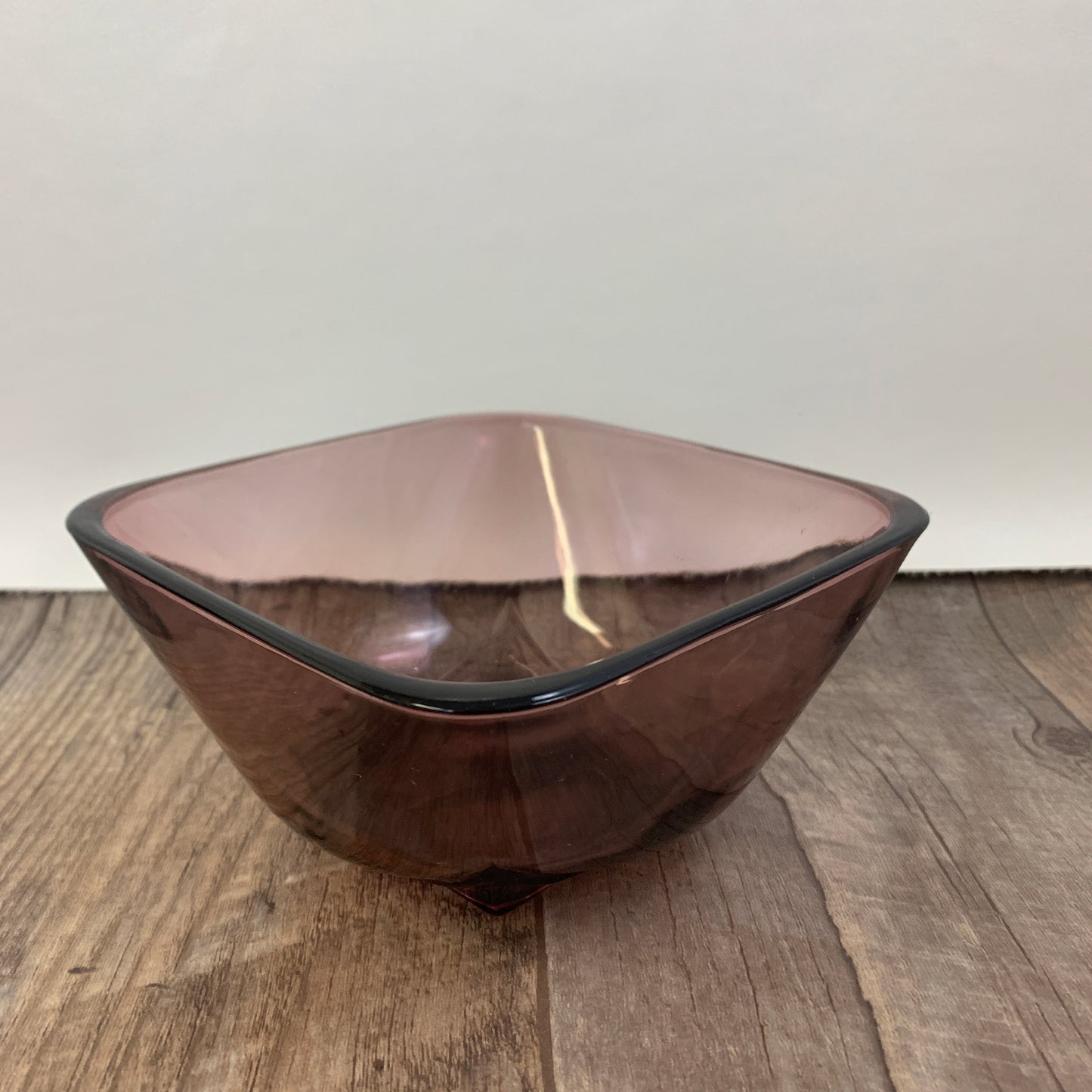 Hazel Atlas Moroccan Amethyst Colony Square Glass Bowl