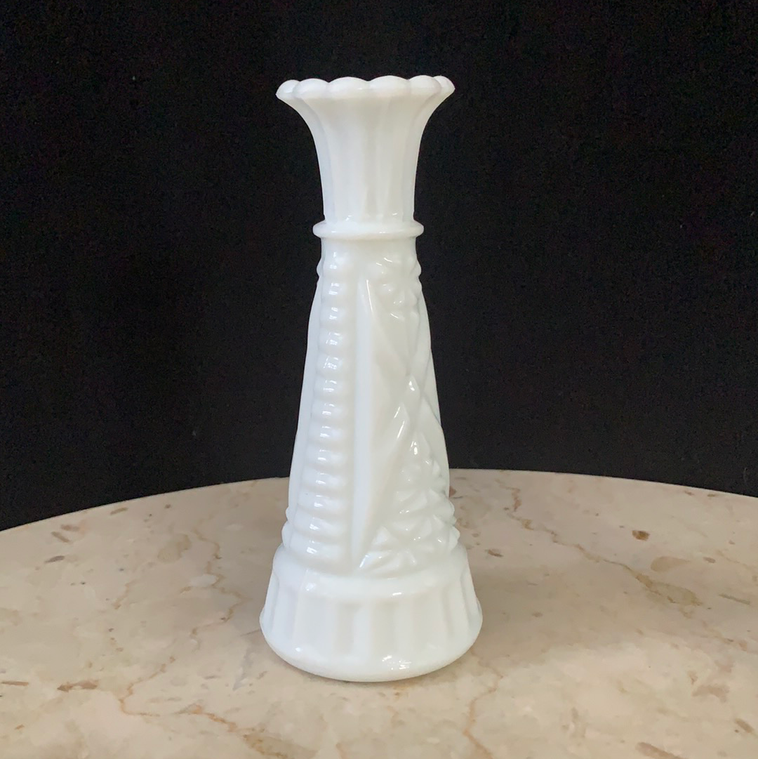 Group of 3 Vintage Milk Glass Vases Instant Collection