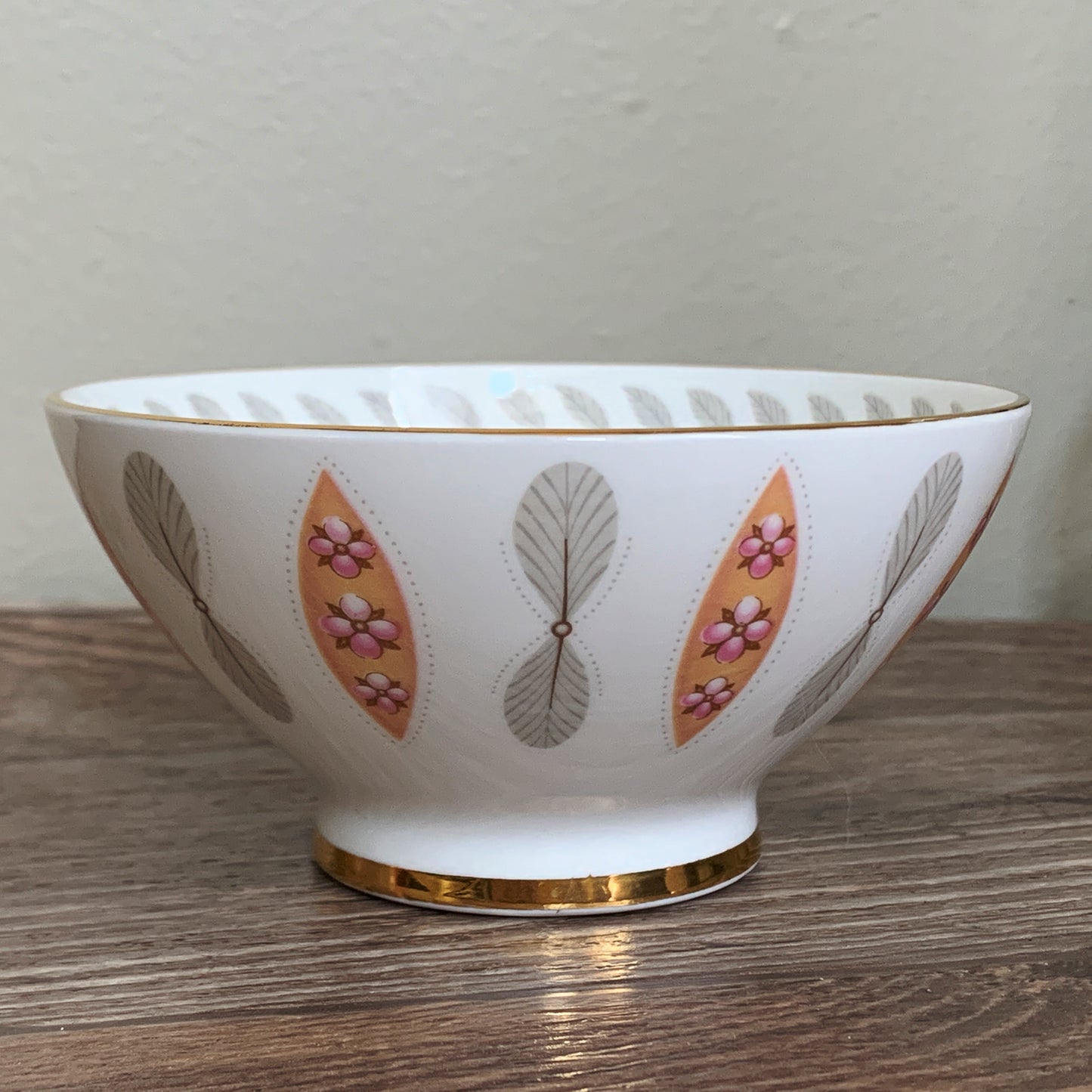 Royal Albert Safari Pattern Cream and Sugar Bowl 1950s Vintage China