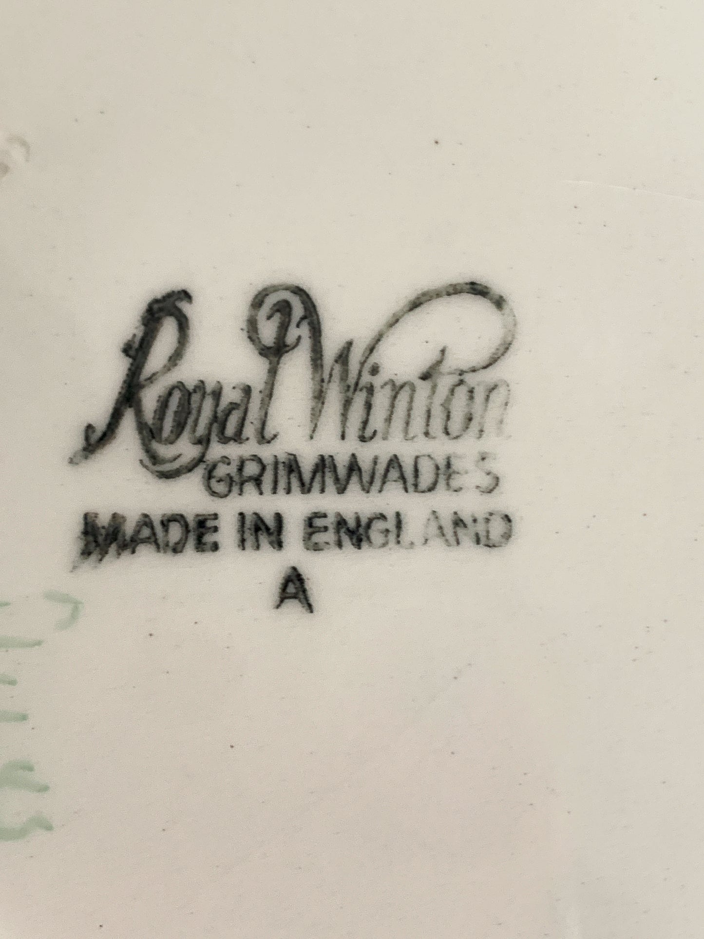 Royal Winton Antique China Plate with Raised Design Floral Pattern