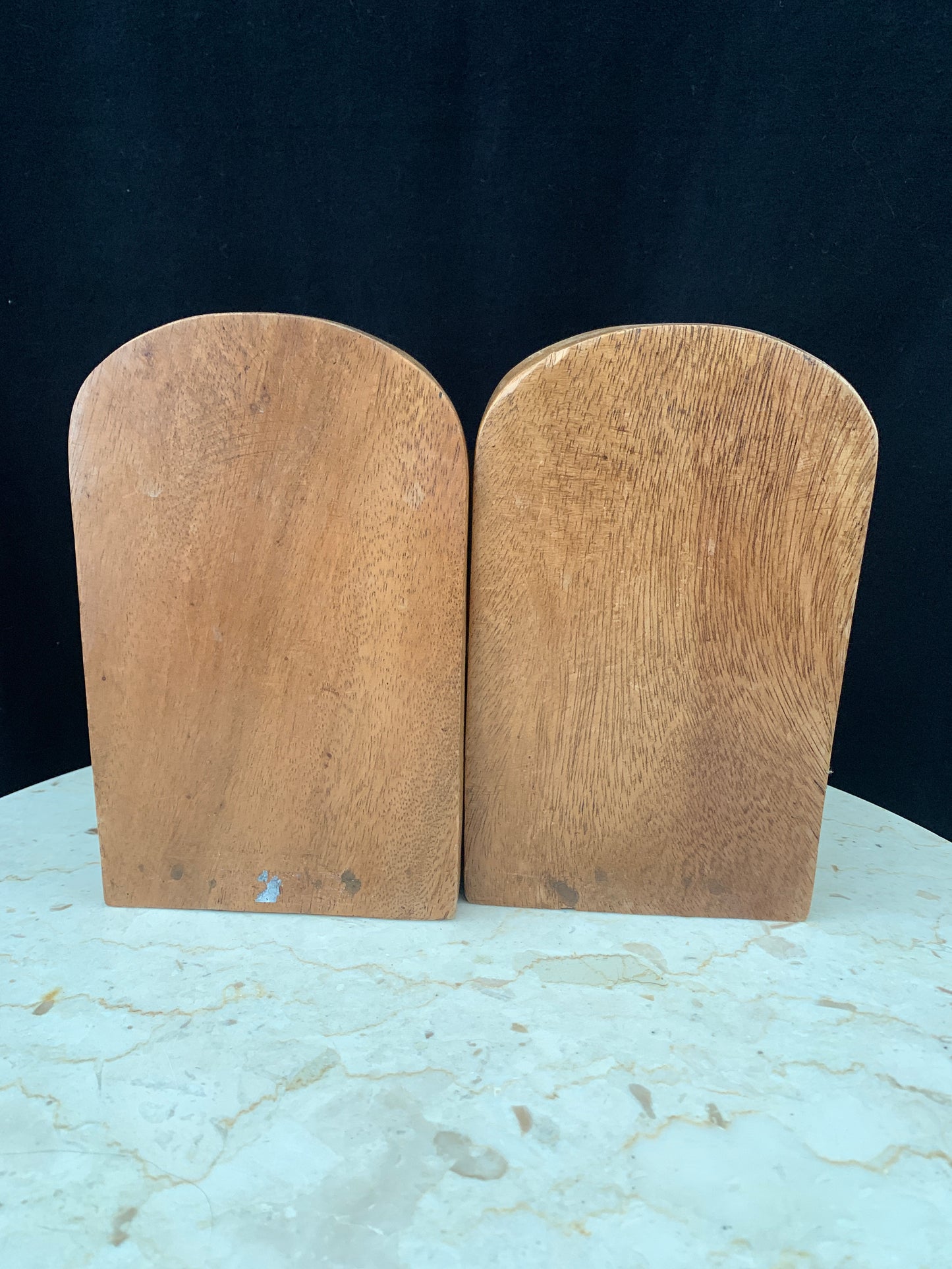 Vintage Bookends, Bear with Soccer Ball Wooden Book Ends