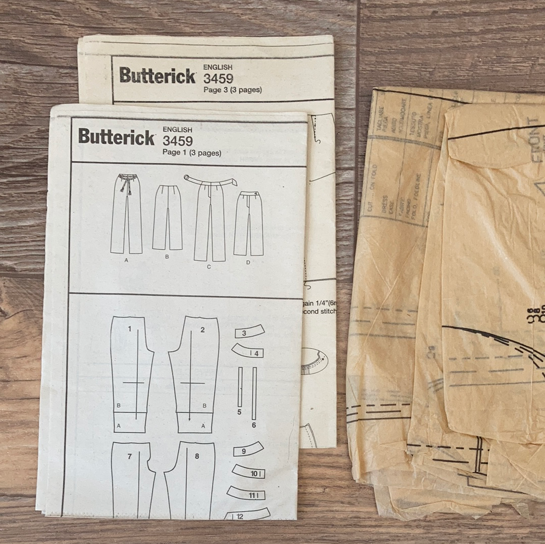 Ladies Summer Pants Sewing Pattern Size 6 to 10 Butterick 3459