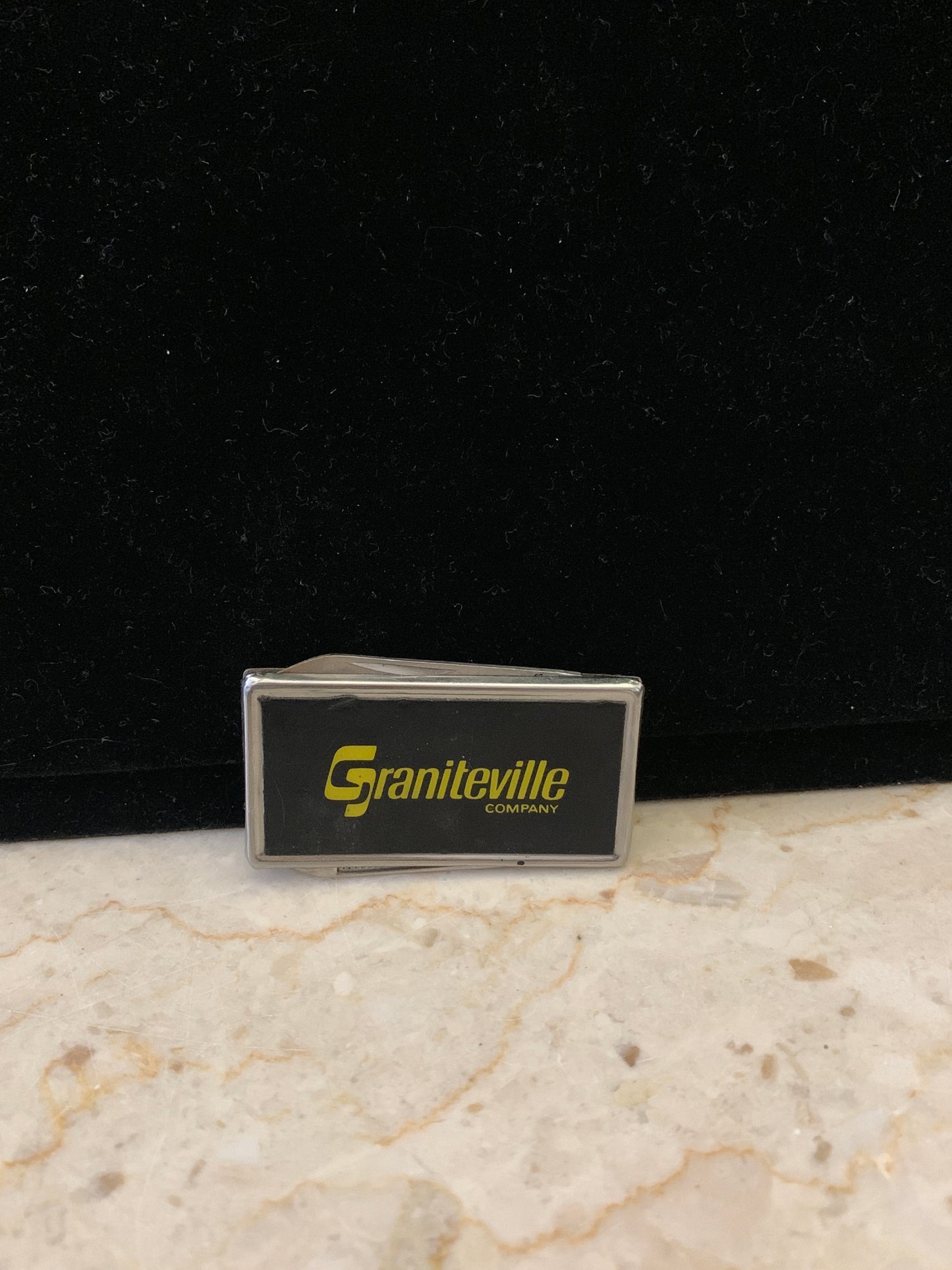 Vintage Pocket Knife Money Clip Company Advertising Graniteville Company