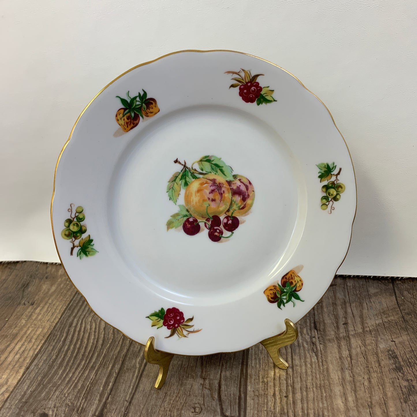 Set of 3 Vintage China Plates, Salad Plates, Dessert Plates Made in Czechoslovakia