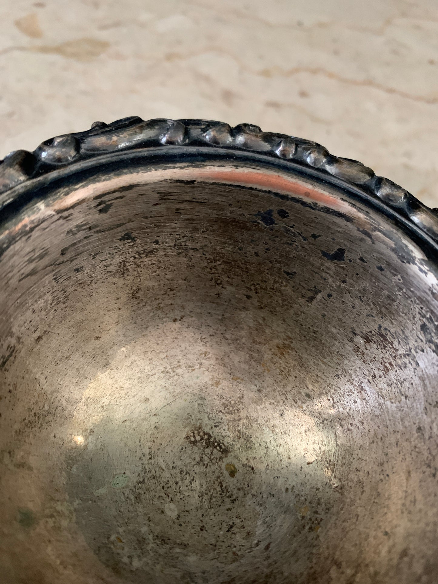 Silver Plated Bowl with Under Plate Small Silver Dish