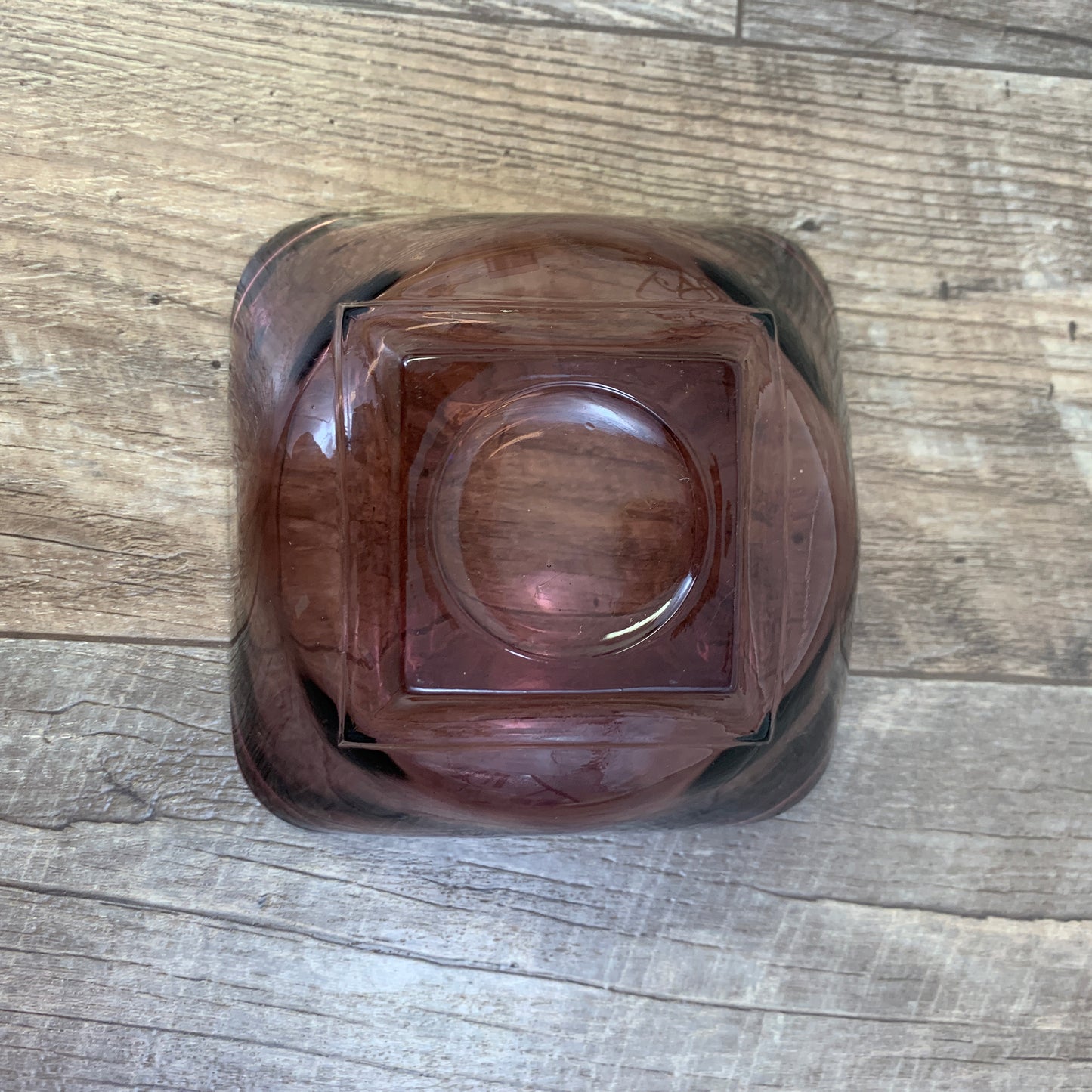Hazel Atlas Moroccan Amethyst Colony Square Glass Bowl