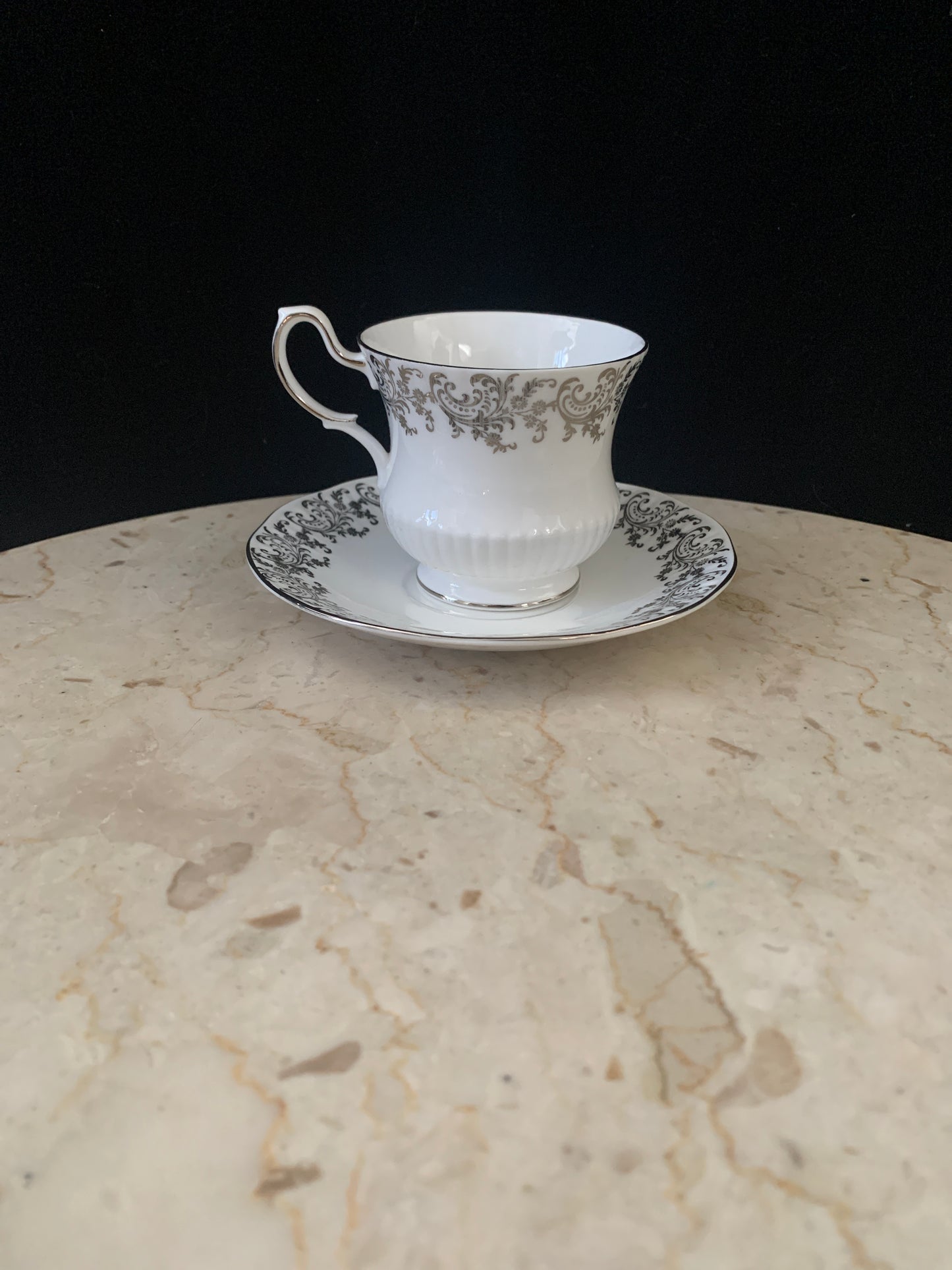 Silver Anniversary Tea Cup Queens China Vintage Teacup