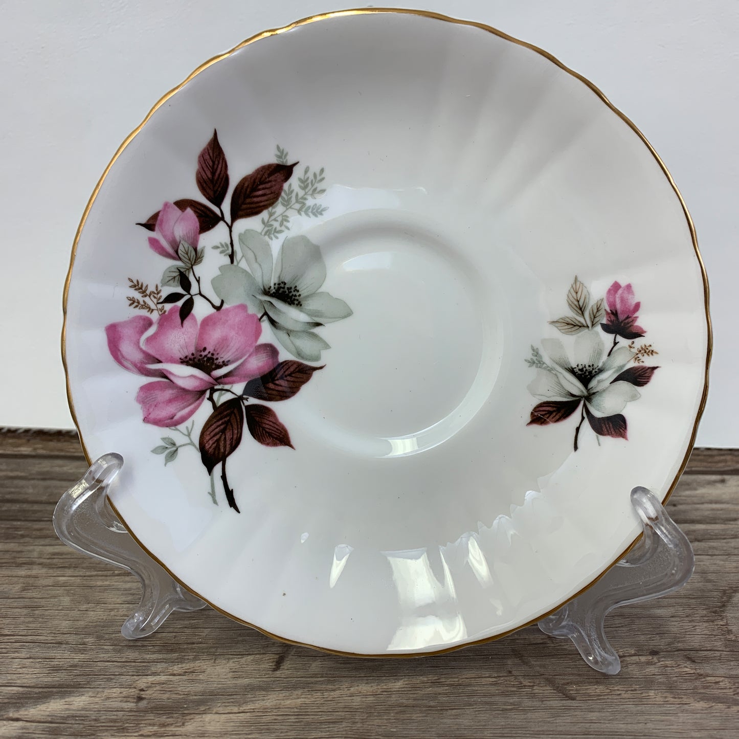 Royal Grafton Pink and White Floral Teacup