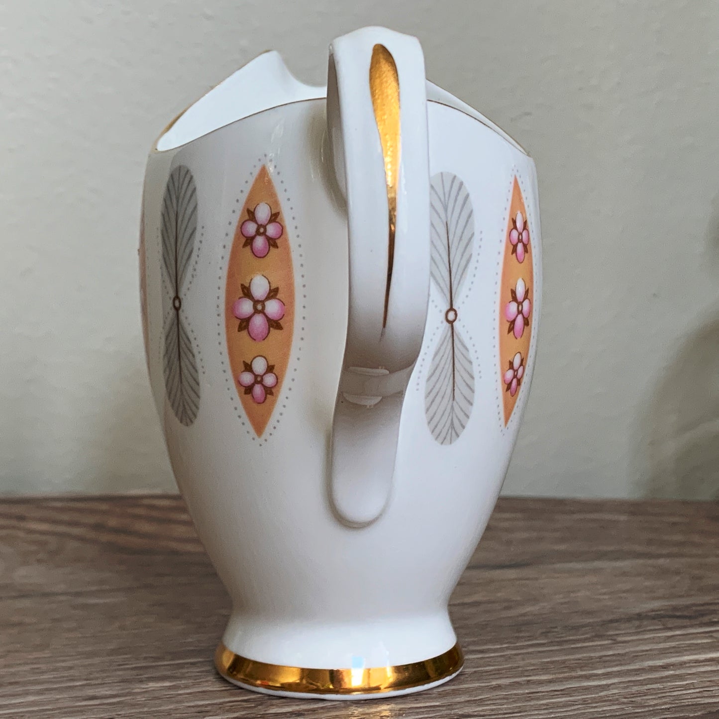 Royal Albert Safari Pattern Cream and Sugar Bowl 1950s Vintage China