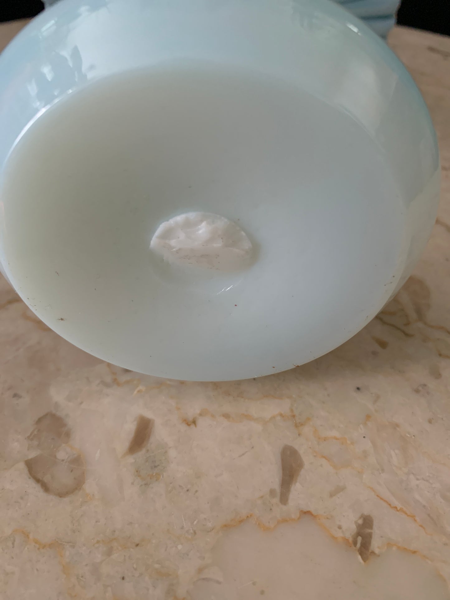 Antique Blown Glass Jack in the Pulpit Vase White and Green Antique Bohemian Glass Vase