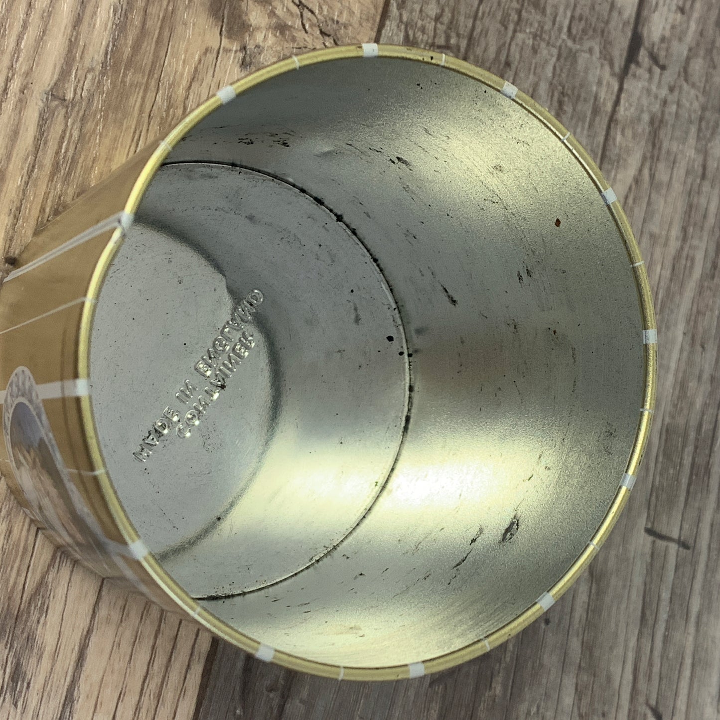 Vintage Cookie Tin Gold Tin with Thomas Gainsborough Paintings