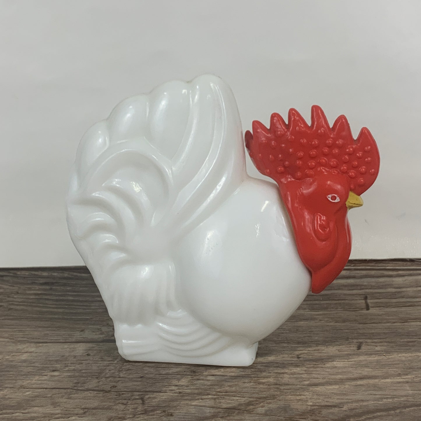 Vintage Avon Milk Glass Rooster Bottle, Bottle Only, Collectible Glass Rooster Shaped Bottle