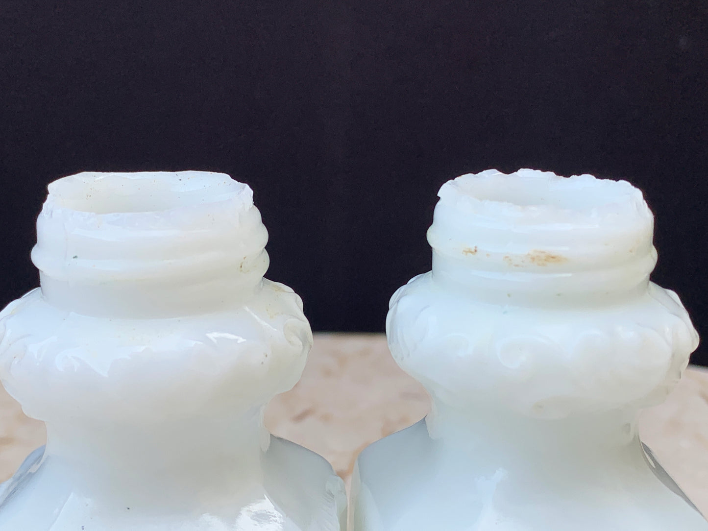 EAPG Antique Salt and Pepper Shakers Diamond Glass Co No 7