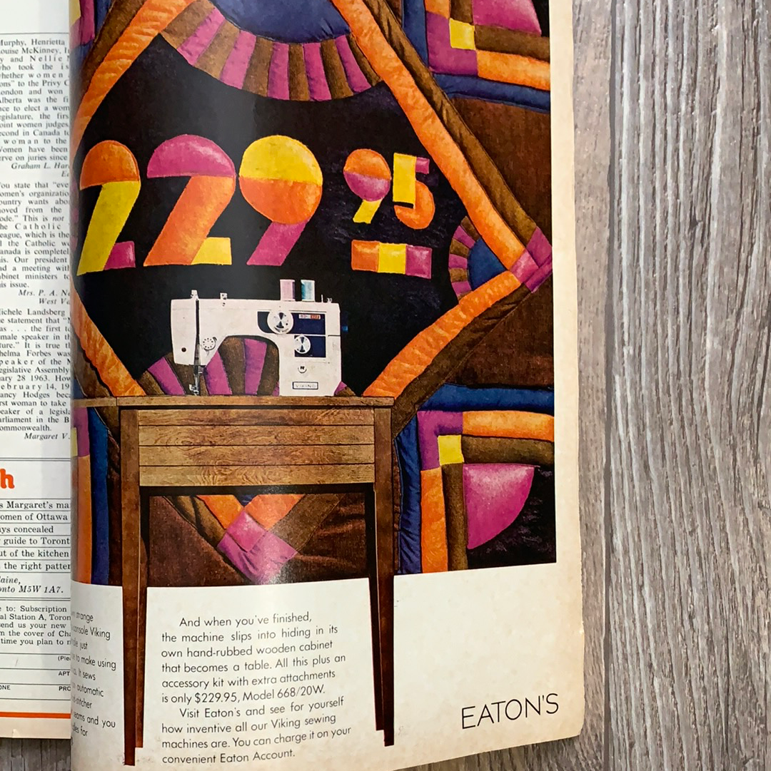 Vintage Magazine July 1974 Chatelaine Paper Ephemera Vintage Print Ads