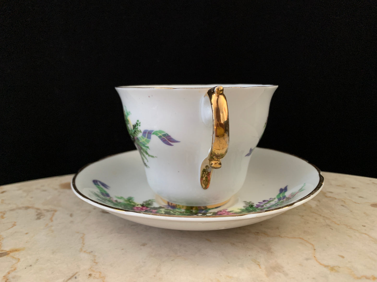 Vintage Floral Tea Cup Regency China Wisteria Pattern