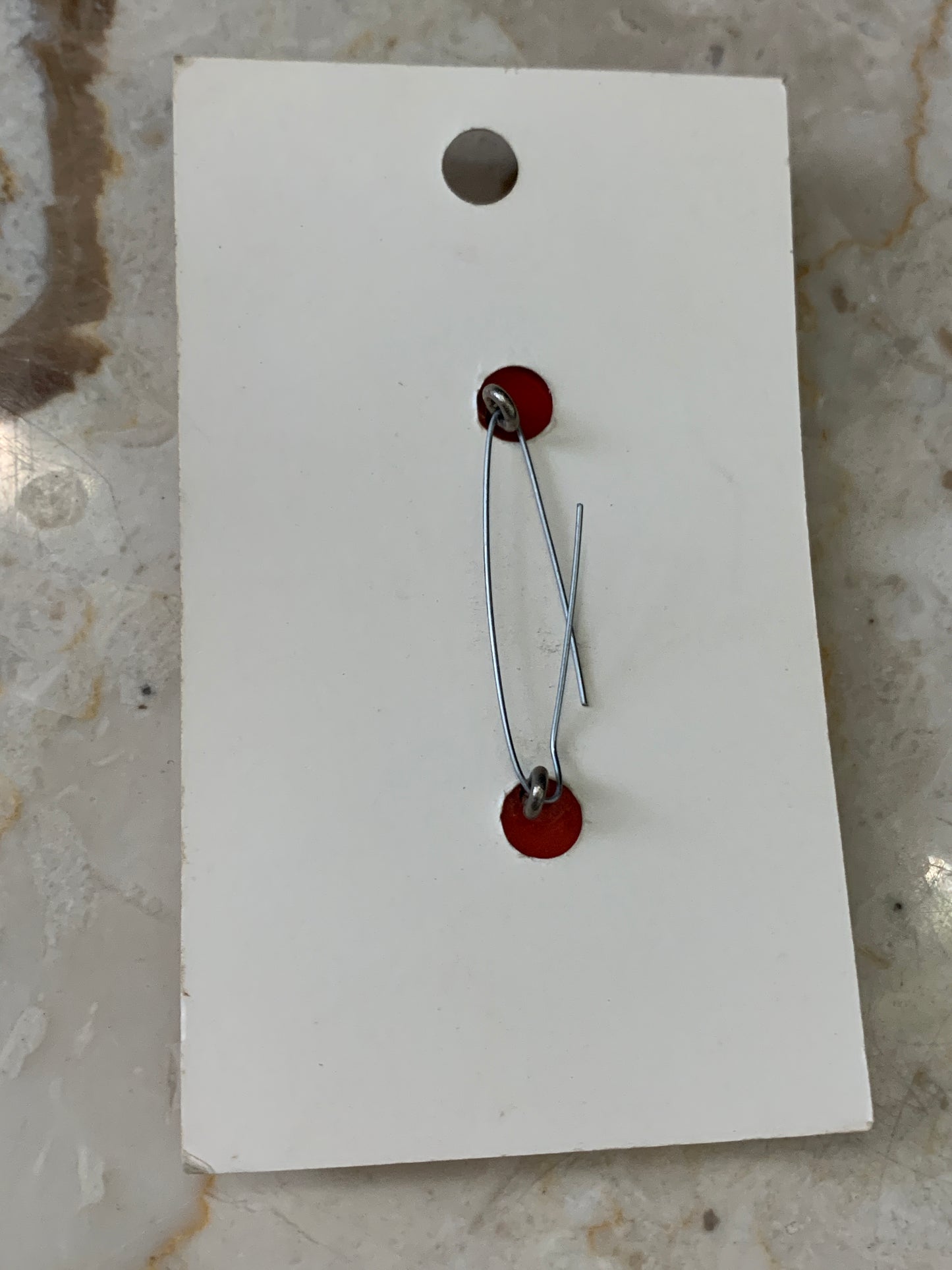 Set of 6 Red Vintage Buttons NOS on original card