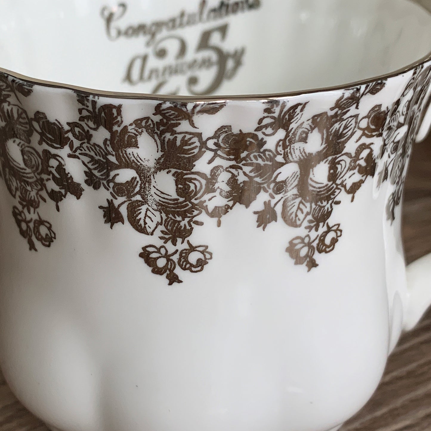 Royal Albert Silver Anniversary Coffee Mug, 25th Anniversary Gift Coffee Cup
