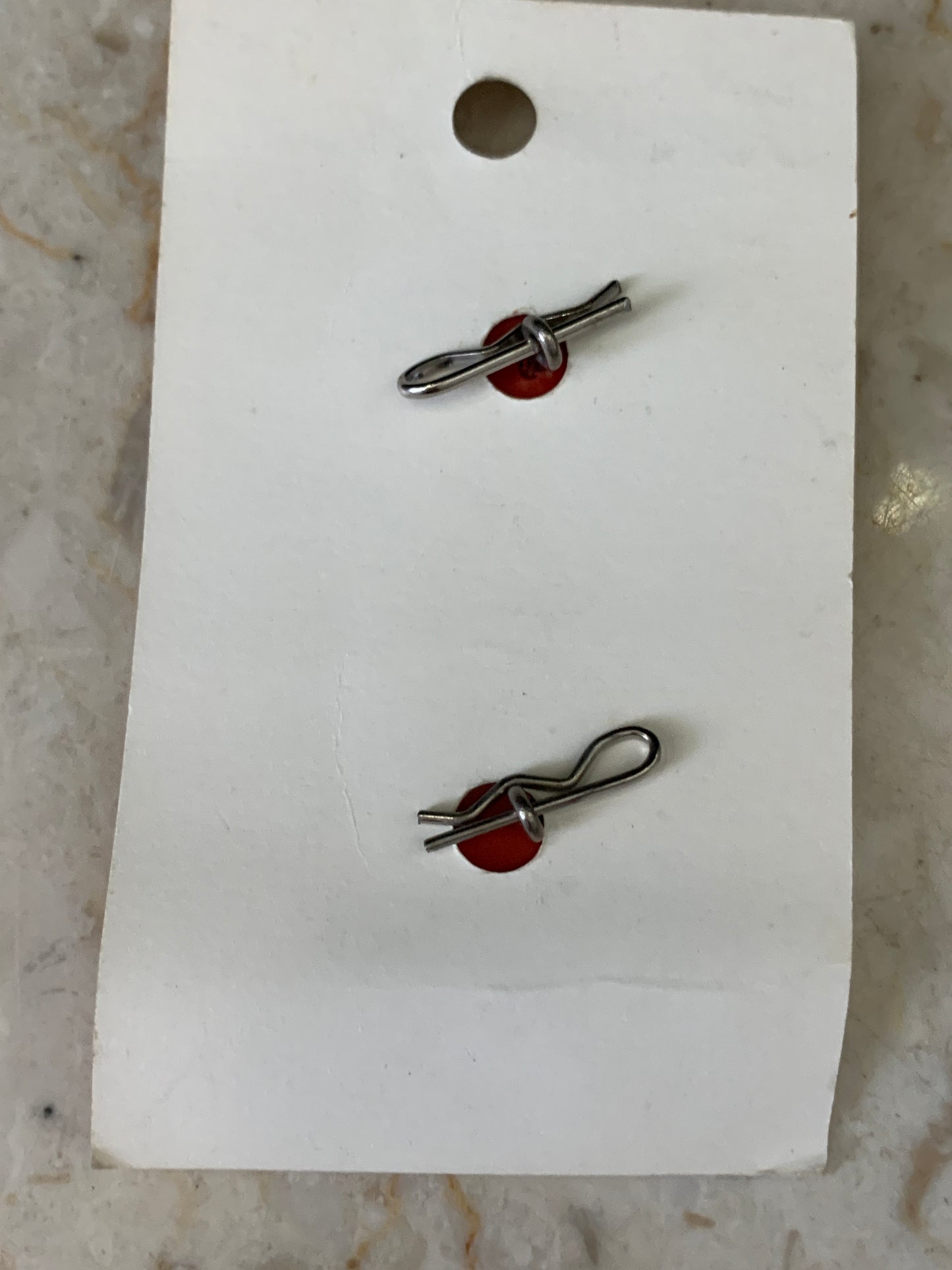 Set of 6 Red Vintage Buttons NOS on original card